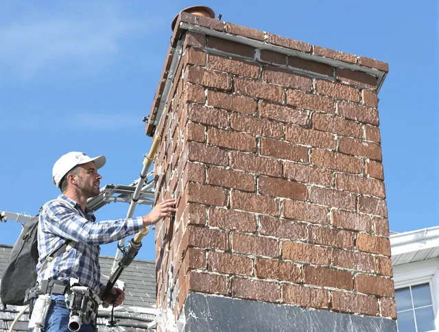 Brickwork for a chimney rebuild by Stoneham Chimney Sweep in Stoneham, MA