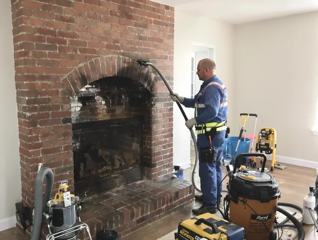Stoneham Chimney Sweep expert performing detailed chimney sweep in Stoneham, MA